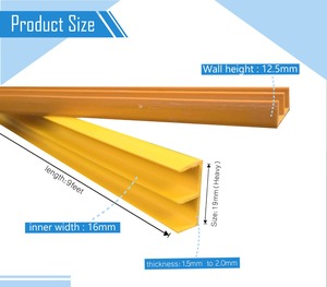 Rigid PVC E Channel Profile <b>Plastic</b> <b>Edge</b> Trim Extrusion for Panel Mounting Glass Holding Furniture Fitting Industrial Use - Product Image 2