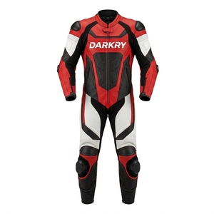 Combinaison en cuir personnalisée pour moto, équipement de protection pour motards, vente en gros OEM, vêtements pour la course sur circuit, bottes, gants, chaussures - Product Image 1