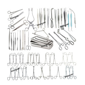 Juego de instrumentos quirúrgicos básicos de 65 piezas, herramientas de grado médico de acero inoxidable, la mejor producción de nuestra empresa, fabricado por Wenquar Pakistán Sialkot. - Product Image 1
