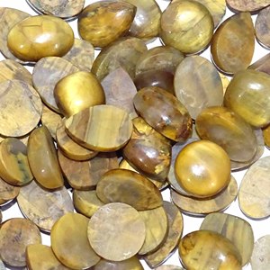 อัญมณีทรงหลังเบี้ยทรงหลวมทรงตาเสือตามธรรมชาติคุณภาพ AAA + อัญมณีขนาดฟรีไซส์ขายส่งสำหรับการทำเครื่องประดับชั้นดี - Product Image 6