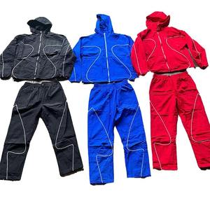 Pantalon de survêtement coupe-vent en nylon léger et détachable avec fermeture éclair, nouvelle conception 2026, survêtement réfléchissant pour homme - Product Image 6