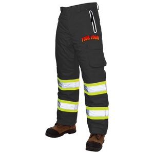 Multi Pockets Men's Polyester Security Guard Work Pants Reflective Hi <b>Vis</b> Safety Construction <b>Trouser</b> - Product Image 5