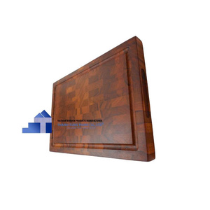 Thinh Tung Thinh Wooden Rectangular Cutting Board Rustic Kitchen Tableware Durable Single Tier Storage Holder - Product Image 6