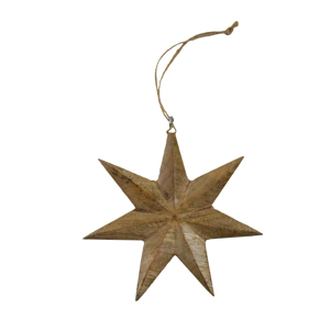 Estrella de Navidad de Madera para Decoración, Adorno Colgante para Árbol de Navidad - Product Image 3