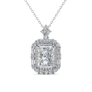 Collier pendentif en argent sterling 925 plaqué or 18 carats avec zircon cubique glace concassée Design unique pour femme Bijoux de destin - Product Image 1