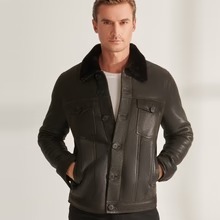 Premium Custom Camouflage Formal Aviator Leather <b>Jacket</b> Unisex Vintage <b>Pilot</b> Flight Coat Spring Outerwear Front Sample Service - Product Image 2