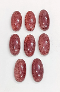 Quartz fraise AAA, forme ovale, cabochon, 20*10 mm, pierre précieuse 100% naturelle, pour la création de bijoux, prix de gros - Product Image 3