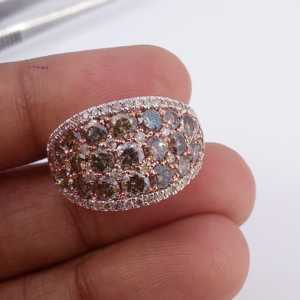 Anillos de Compromiso con Diamantes, Anillo de Compromiso y Boda con Diamante Natural de Corte Redondo de 3.28 Ct para Mujer, Plata de Ley 925, Joyería Fina - Product Image 4