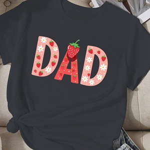 Camiseta Informal de Algodón de Punto con Estampado de Fresas para Mujer, Marca DAD - Product Image 3