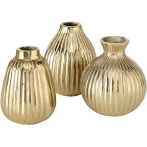 Jarrones de metal de decoración contemporánea premium para una exhibición elegante en el hogar. - Product Image 2