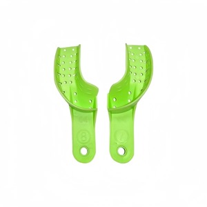 Juego de Bandejas de Impresión Dental de Plástico Verde, Superior e Inferior, Tamaños S, M, L, Soporte Manual para Dientes, Herramienta de Odontología, Material de Laboratorio, CE - Product Image 2