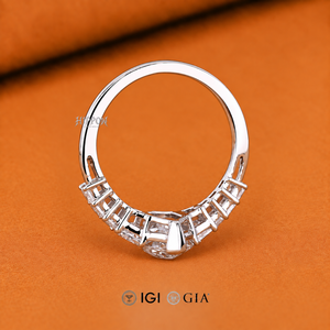 Dutch Marquise Cut Diamond Engagement Ring, Side Trapezoid and Princess Cut Diamond Wedding Ring, <b>Unique</b> Ring <b>for</b> <b>Her</b>,Design - Product Image 5