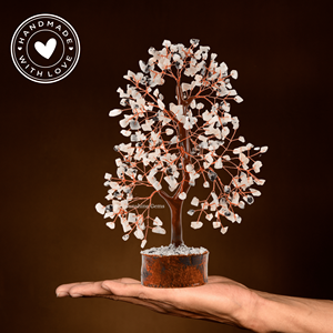 Árbol de la Vida de Cristal de Piedra Lunar Arcoíris al por Mayor con Alambre de Cobre, Piedras Curativas, Decoración para el Hogar - Product Image 2