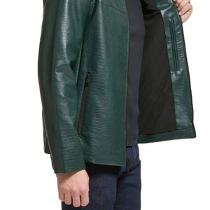 Chaqueta de Cuero Vintage Casual para Hombre, para Exteriores, con MOQ Bajo, Logotipo Frontal en Cuero Genuino, Alta Calidad - Product Image 6