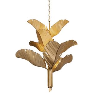 Modern Brass Pendant <b>Light</b> Flower Shape <b>Ceiling</b> Mount Indoor Living Room Decor Mid Century Modern Home Decor - Product Image 6