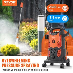 1900W idropulitrice elettrica 26ft tubo 4 ugelli di collegamento rapido maniglia retrattile 2300 PSI Max pulitori ad alta pressione per Patio - Product Image 2