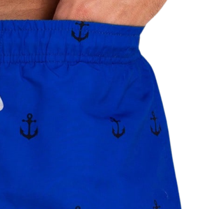 <b>Men</b> Breathable Printed Anchor <b>Pattern</b> Swim <b>Shorts</b> Quick Dry Elastic Waist Drawstring Casual Fit Summer Water Sports Holiday - Product Image 5