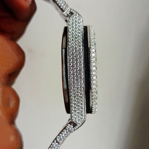 Montre mécanique chronographe analogique pour homme en acier inoxydable personnalisé avec moissanite et diamants, style hip-hop, pour rappeur, éclatante et somptueuse - Product Image 5