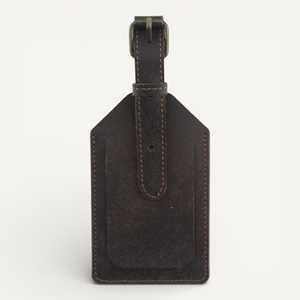 Etiquetas de Equipaje de Cuero Genuino al por Mayor, Tarjetas de Identificación de Viaje Hechas a Mano, Etiquetas para Maletas de Cuero Vacuno con Correa LMP-0203 - Product Image 1