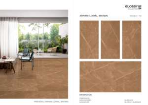 Carrelage en porcelaine brillant effet pierre élégant 600x1200 Grand format Surface polie Mur Sol Intérieur Extérieur Moderne - Product Image 4