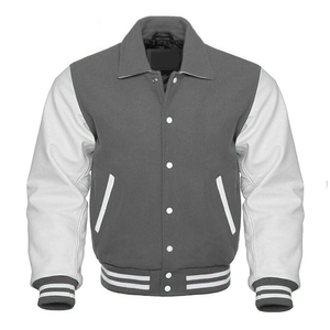 2025 <b>Men</b> Varsity Letterman <b>Jacket</b> Wool Body Stand Collar Baseball Bomber with Cartoon Print Streetwear - Product Image 6