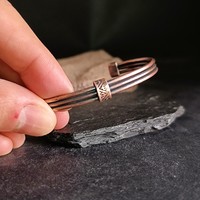 Bracelet ajustable en cuivre pur, fait main, personnalisé, pour hommes, soutien de l'arthrite