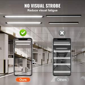 Paquete de 4 4 pies, 40W, accesorio de iluminación LED conectable para tienda, 4500 LM, montaje colgante en superficie, luces de techo, cables de alimentación de 59V, interruptor de encendido/apagado para - Product Image 3