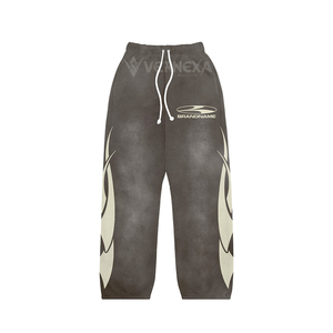 Ensemble de survêtement ample personnalisé avec logo sérigraphié, sweat à capuche et pantalon à cordon de serrage, effet délavé à l'acide, patch brodé, ensemble de survêtement OEM - Product Image 3