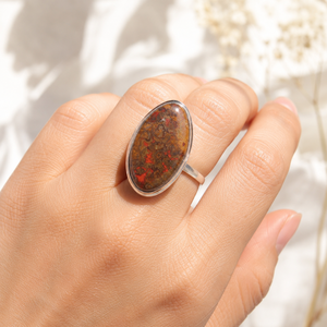 Moroccan Seam Agate <b>Ring</b> 925 Sterling Silver Rose Gold Yellow Gold Plated <b>Statement</b> Handmade Gemstone Jewelry Large Stone <b>Ring</b> - Product Image 2