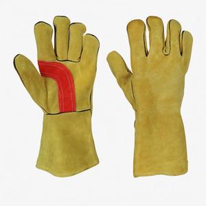 Gants de soudage respirants en cuir de vachette pleine fleur de haute qualité pour le bras, pour soudage à l'arc et MIG, vente en gros, usage quotidien, travail extérieur, Pakistan - Product Image 1