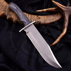 Handmade Damascus Hunting Bowie Knife High Quality Collectible Premium Wood Handle High Carbon Steel Blade Camping Outdoor Knife - Product Image 3