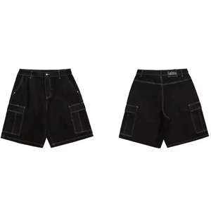 Shorts en jean décontractés pour hommes avec fermeture éclair, style streetwear, tissage soigné - Product Image 5