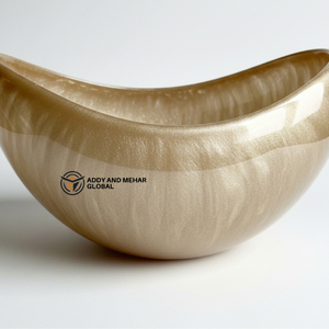 ชามเสิร์ฟทรงโค้งสีทองทันสมัย – ชามผลไม้และสลัดดีไซน์หรูหราแบบอสมมาตรสำหรับโต๊ะอาหาร ห้องครัว และบ้านหรู - Product Image 5