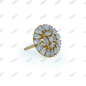 Anillo de oro amarillo de 10 quilates con diamante de laboratorio para bodas, compromisos y ocasiones especiales, anillos de moda. - Product Image 3