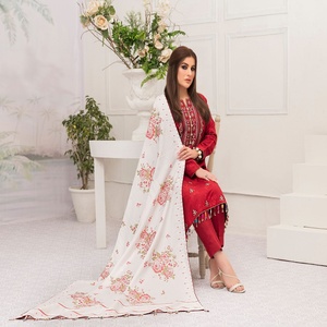 Venta caliente marca Tawakkal mujer Casual 3 piezas viscosa Salwar Kameez personalizado GLORIOUS ENCHANTER trajes bordados - Product Image 3