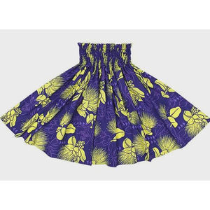 กระโปรงฮูลาฮาวายแท้ ปักลายดอกไม้ เอวสม็อคยืดหยุ่น สวมใส่สบาย สไตล์เกาะทะเล แฟชั่นลำลอง ผ้าฝ้าย 100% - Product Image 5