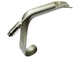 ด้ามจับกล้องส่องตรวจกล่องเสียงแบบใช้ซ้ำได้ ทำจากสแตนเลส พร้อมใบมีดโค้ง สำหรับอุปกรณ์การใส่ท่อช่วยหายใจทางการแพทย์ - Product Image 3