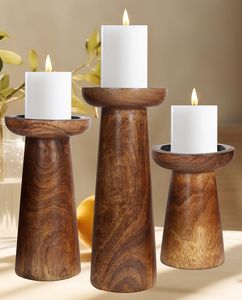 Elegant Natural Wooden Candle <b>Stand</b> For <b>Tea</b> Light Candles Handmade Home Decor Gift Collection Premium Quality - Product Image 4