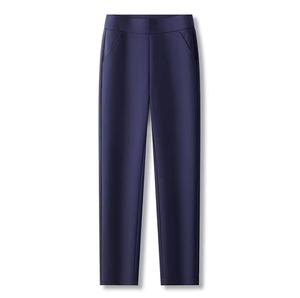 High Waist Solid Color Full Length Knitted <b>Leggings</b> Pockets Stretchy Spandex Women's Yoga Pants <b>Summer</b> Sweat-Wicking Thin - Product Image 5