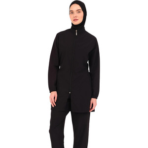 Stylish Women's Modest 2 Piece Custom <b>Print</b> <b>Islamic</b> Burkini Set Front Logo High Cut Bottom Breathable Quick Dry - Product Image 4