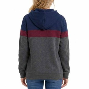 Sudadera con Capucha Personalizada para Mujer, Diseño Color Block, 100% Algodón, Tejido de Punto, Moda Urbana, Sudaderas de Alta Calidad, OEM - Product Image 4