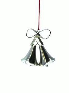 Ornement de cloche suspendu en acier inoxydable, forme classique, découpé au laser, haute qualité, fabriqué à la machine, décoration de sapin de Noël pour les fêtes - Product Image 1