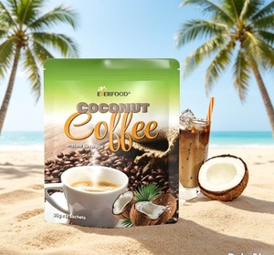 กาแฟมะพร้าวสำเร็จรูปแบบผงพร้อมครีมเทียมสำหรับชงดื่ม - Product Image 1