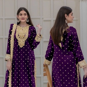 2024 nuevo traje Sharara paquistaní Georgette pesado de moda para mujer de proveedor indio disponible a precio mayorista - Product Image 5
