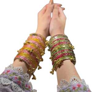 ชุดกำไลข้อมือแฟชั่นแบบดั้งเดิมสีตามสั่งชุดเครื่องประดับแคชเมียร์ทำด้วยมือ - Product Image 1