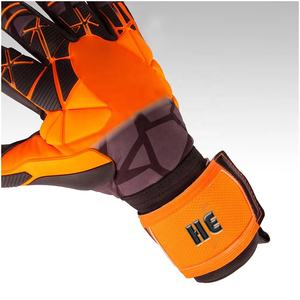 Professional Goalkeeper Gloves <b>Soccer</b> Full Finger Protection Goalkeeper Gloves High Quality Black And Orange Color Comfortable - Product Image 4