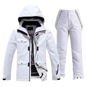 Women's Men's American Style Printed Snowboarding Jacket <b>Pant</b> Set Zipper Loose Fit Waterproof Breathable <b>Down</b>-Filled for Winter - Product Image 5