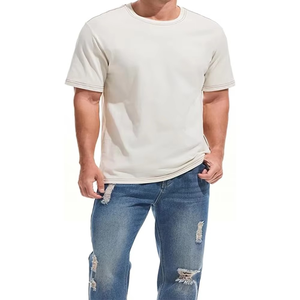 Camiseta Casual de Manga Corta para Hombre, 100% Algodón, Cuello Redondo, Corte Regular, Transpirable, Felpa de 180g, Anti-UV, Secado Rápido, Lisa - Product Image 4