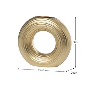 Disponible en Stock, ZAHID EXPORTS, Florero de Hierro Hecho a Mano con Diseño Costero, Ecológico, para Mesa, ZE-3596C, Uttar Pradesh, Envío Rápido - Product Image 2