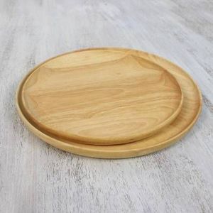 Wooden <b>Plates</b> Dishes for Business Gifts-Eco-Friendly <b>Disposable</b> Dinnerware Modern Design Shape Natural Wood Color Various Sizes - Product Image 2